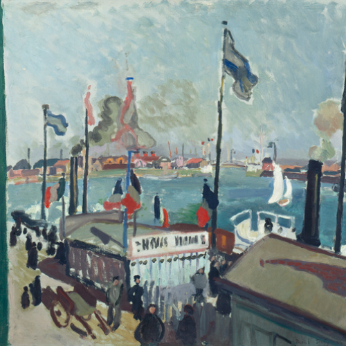 Raoul Dufy, Peinture, Le port du Havre, 60,7 x 73,5 cm, daté 1906