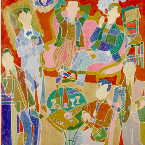 Michel Noury, peinture, La chambre rouge, 135 x 100 cm, 1954
